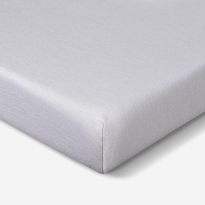 Bedgear Baby Hyper-Wool Performance Crib Sheet – Warmth No Overheating – Soft Touch Wool Blend – Fitted, Breathable, Machine Washable Crib Sheet – 50% Polyester, 45% Viscose, 5% Wool, Light Grey