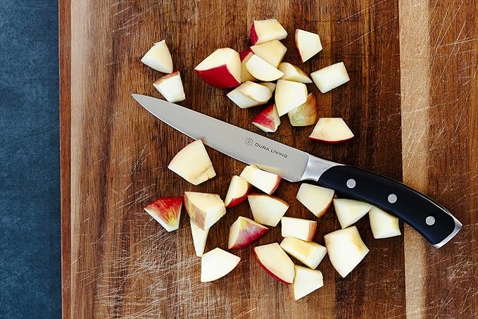 2-Piece Kitchen Knife Set – Ultra Sharp Precision German Stainless Steel Blades, 5” Utility & 3.5” Paring Knife with Ergonomic Handles, Multipurpose for Slicing & Peeling, Black Handle