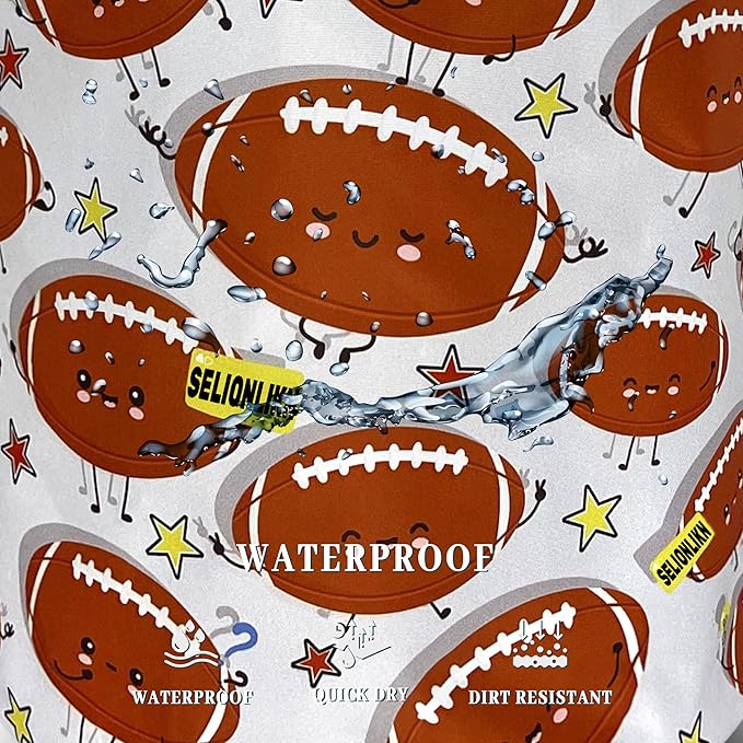 Funny Football Laundry Basket Foldable Oxford Cloth American Ball Laundry Hamper With Handle Portable Clothes Storage Basket 18.9 X 16.5 Inch Storage Bag For Laundry Room/Bathroom/Bedroom