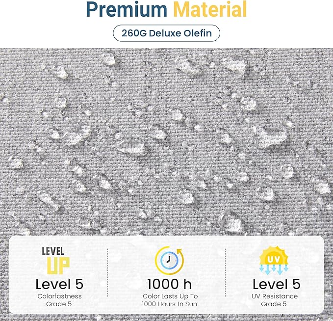 Wisteria Lane Patio Furniture Metal Loveseat, Metal Outdoor Chairs with Upgraded Cushions, All-Weather Outdoor 2 Seats Sofa Couch for Balcony, Garden, Deck, Backyard, Light Grey