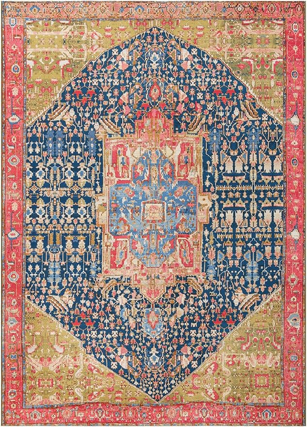 Unique Loom Outdoor Traditional Collection Area Rug - Limon (10' x 14' 1" Rectangle Multi/Red)