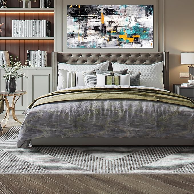 SIXTTART Large Wall-Art Living Room Pictures Wall Decor - Abstract Canvas Wall Art for Office Ready to Hang Size 30" x 60"