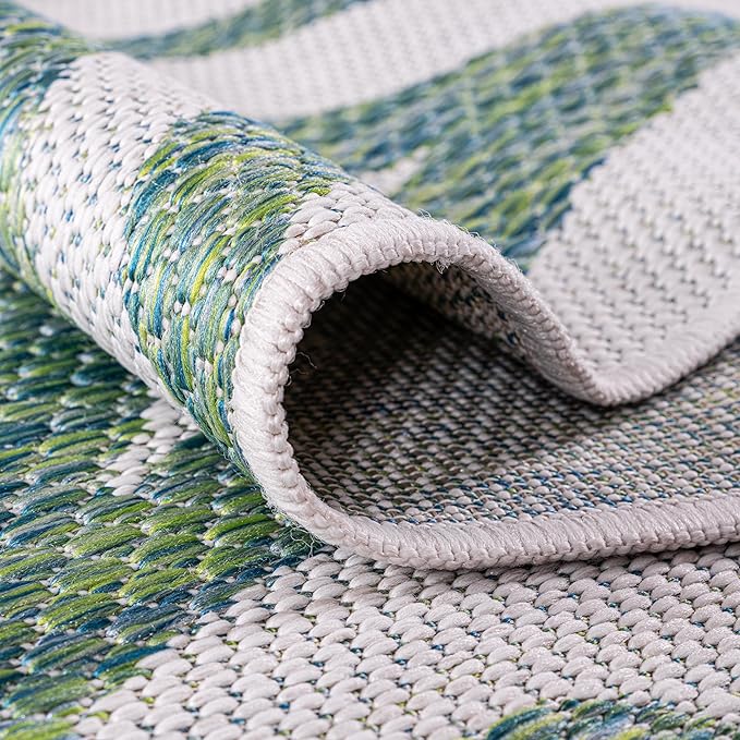 Keen Home Design Terrace Outdoor Runner Rug - 2x8 Washable Indoor/Outdoor Rug for Patio, Kitchen, Balcony, Beach, Garden, Deck and Porch, Size: 2'2"x7'7"