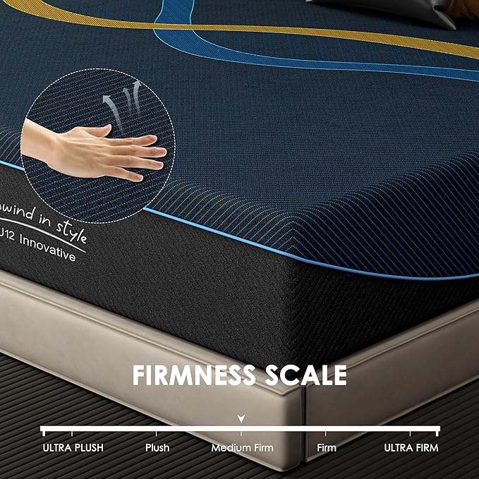 12 Inch Twin Memory Foam Mattress with Removable Cover, Medium Firm Breathable Mattress in a Box, Pressure Relief, No Fiberglass