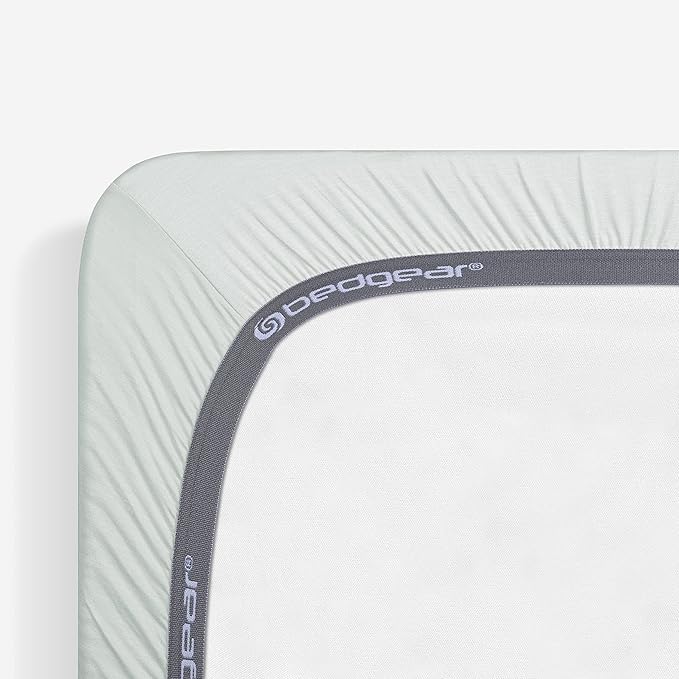 Bedgear Baby Hyper-Wool Performance Crib Sheet – Warmth No Overheating – Soft Touch Wool Blend – Fitted, Breathable, Machine Washable Crib Sheet – 50% Polyester, 45% Viscose, 5% Wool, Light Green