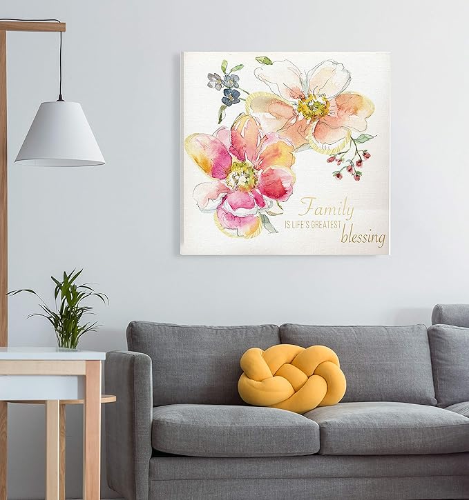 Wexford Home Family Blessing Gallery Wrapped Canvas Wall Art, 40x40,