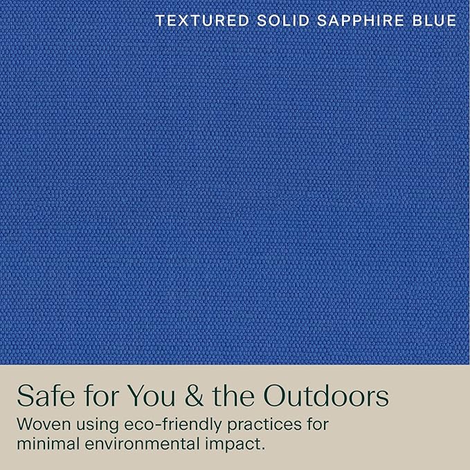 Honeycomb Outdoor Deep Seat, 24 x 23, Textured Solid Sapphire Blue Chair Cushion for Patio Furniture