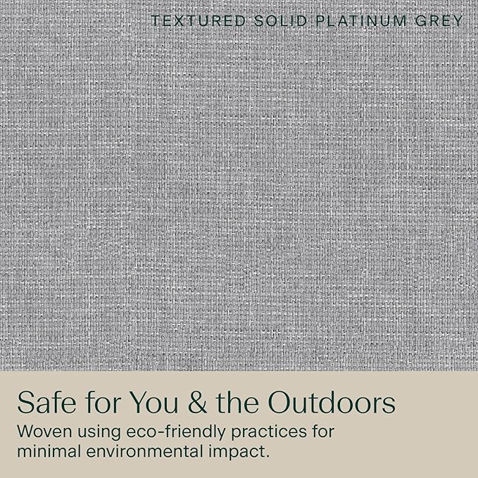 Honeycomb Outdoor Deep Seat, 24 x 23, Textured Solid Platinum Grey Chair Cushion for Patio Furniture