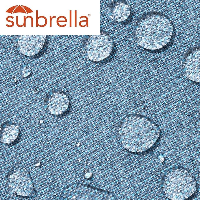 Crestlive Products Sunbrella Chaise Lounge Cushions Set of 2, Outdoor Cushions for Patio Furniture, Waterproof Lounge Chair Cushions for Pool, Deck, Lawn, 72''L x 21''W, Denim Blue