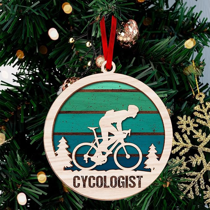 Bike Ornament - Bicycle Ornaments for Christmas Tree, Mountain Bike Ornament, for Mountain Bikers, Women Cyclists, Unique Bicycle Christmas Ornaments
