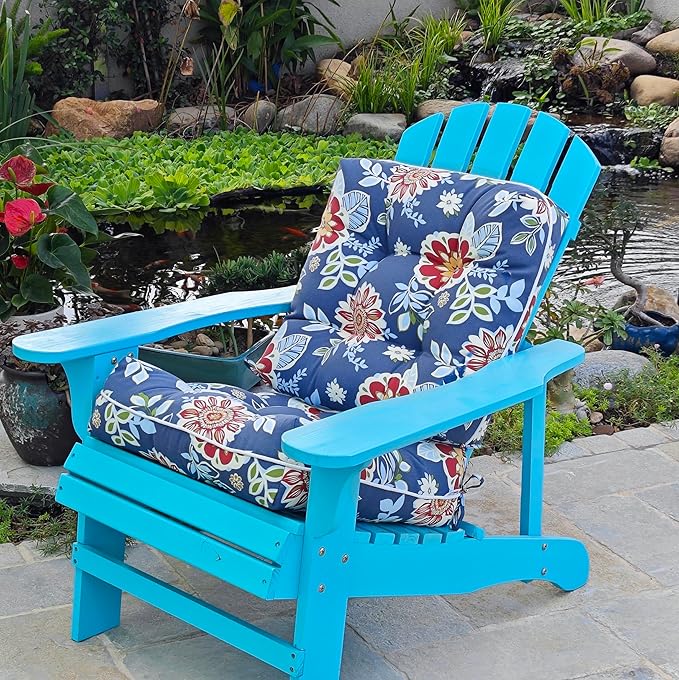 JMGBird Outdoor Chair Cushion Set of 2 Patio Cushions 19x19 with Ties Outdoor Cushions for Patio Furniture