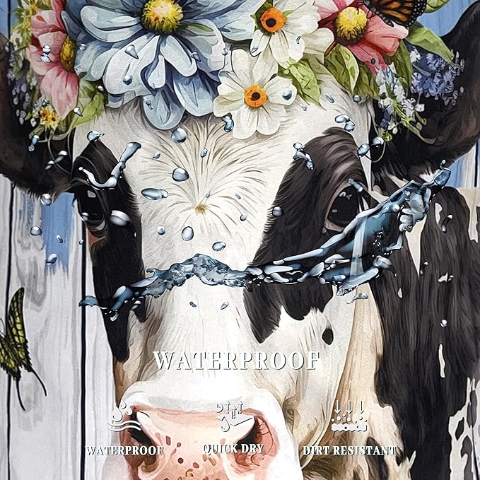 Cute Cow Laundry Basket Foldable Oxford Cloth Animal Cows Laundry Hamper With Handle Portable Clothes Storage Basket 18.9 X 16.5 Inch Storage Bag For Laundry Room/Bathroom/Bedroom