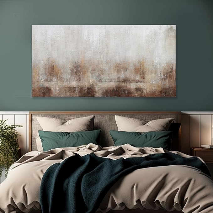 Abstract Wall Art Home Decor Wall Brown Canvas Print Wall Art Framed Modern Abstract Artwork for Living Room Bedroom Dining Room Home Office Decor 20"x40"