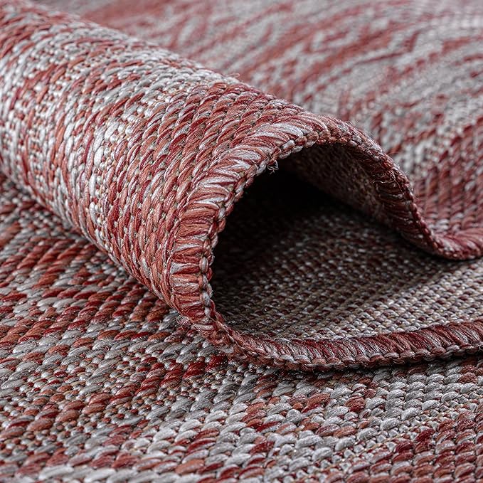 Keen Home Design Terrace Outdoor Round Rug - 5ft Round Washable Indoor/Outdoor Rug for Patio, Kitchen, Balcony, Beach, Garden, Deck and Porch, Size: 5'3" Round