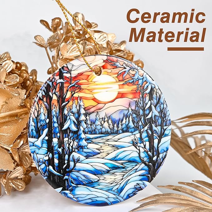 Christmas Ornament, Winter Tree Ornament, Christmas Decorations for Tree, Heirloom Keepsake, Gift Idea