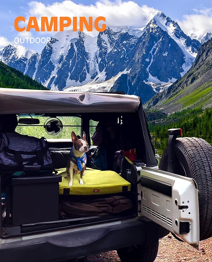 3 Inch GAIALOOP Thick Memory Foam Camping Mattress Sleeping Pad [Car/Tent/Cot] Glamping Portable Floor Mat Roll Up Futon Mattress for Guests Sleepover