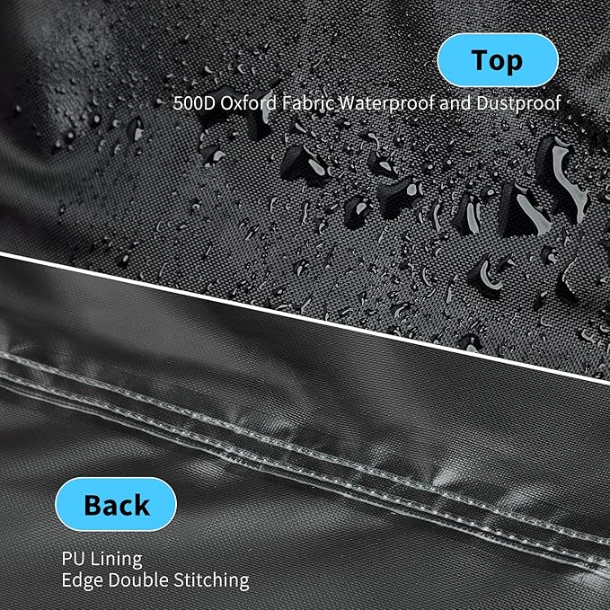 Kingling Grill Cover for Blackstone 1860 2225 On The Go Range Top Combo Griddle, 41 inch Waterproof & Dustproof Outdoor Grill Cover (Cover Only) - Black