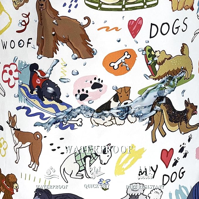 Cute Dogs Laundry Basket Foldable Oxford Cloth Colorful Animals Dog Laundry Hamper With Handle Portable Clothes Storage Basket 18.9 X 16.5 Inch Storage Bag For Laundry Room/Bathroom/Bedroom