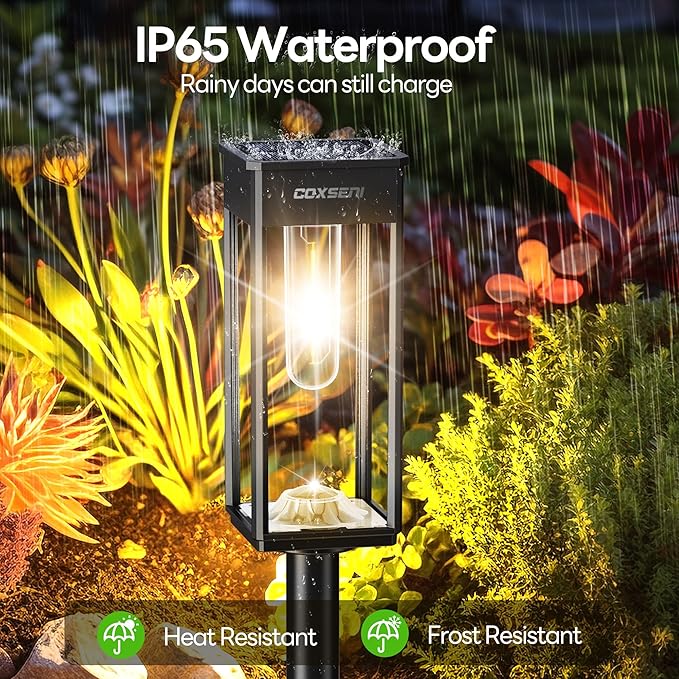 Solar Pathway Lights Outdoor 8 Pack, Waterproof IP65 Solar Powered Walkway Lights, 40LM Bright Outdoor Path Lighting for Landscape, Yard, Garden, Driveway, Warm White