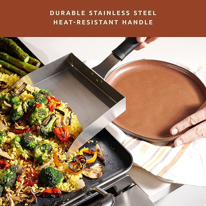 Bellemain Smash Burger Spatula for Griddle - Stainless Steel Scraper Tool, Large - Fried Food Scoop, Stir Fry, Food Mover - Hibachi Tools, Flat Top Grill Accessories