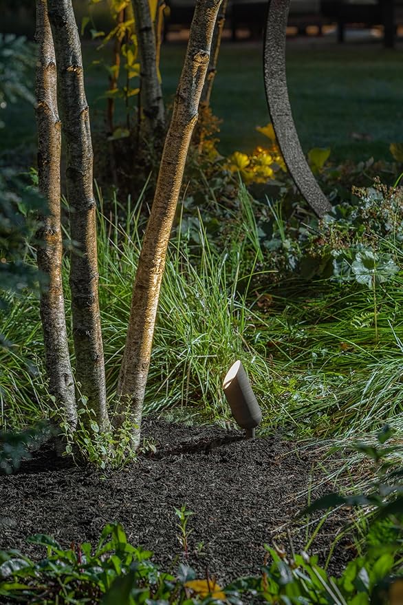 Hinkley Landscape 1536SK-LL Spot Light - Aluminum, 4w MR16 LED Bulb, Wiring Kit, and Ground Spike Included, 12v, Safe for Wet Conditions - Satin Black Finish with Clear Glass Lens