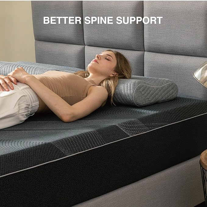 Full Mattress 6 Inch Charcoal Memory Foam in a Box, CertiPUR-US Certified, Fiberglass Free, Gel Double Mattress, Made in The USA of US Foam, 75" × 54" × 6", Medium