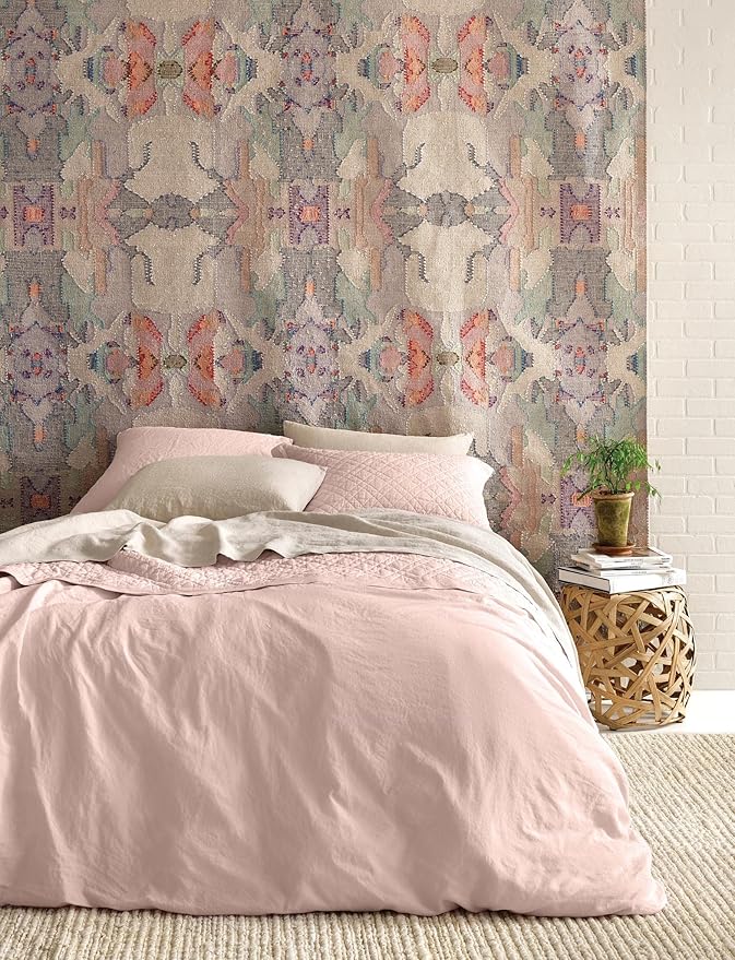 Dash & Albert Chapel Hill Hand Loom Knotted Cotton 7.5 X 9.5 Feet, Multicolored Geometric Pattern