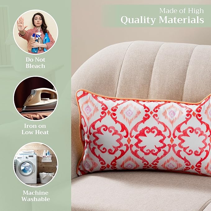 Maison d' Hermine Decorative Pillow Covers 12x20 Inch Rectangle 100% Cotton Throw Pillow Covers with Invisible Zipper for Living Room Couch, Chair, Sofas, Bedroom, Home (Hesperides - Tapisserie)