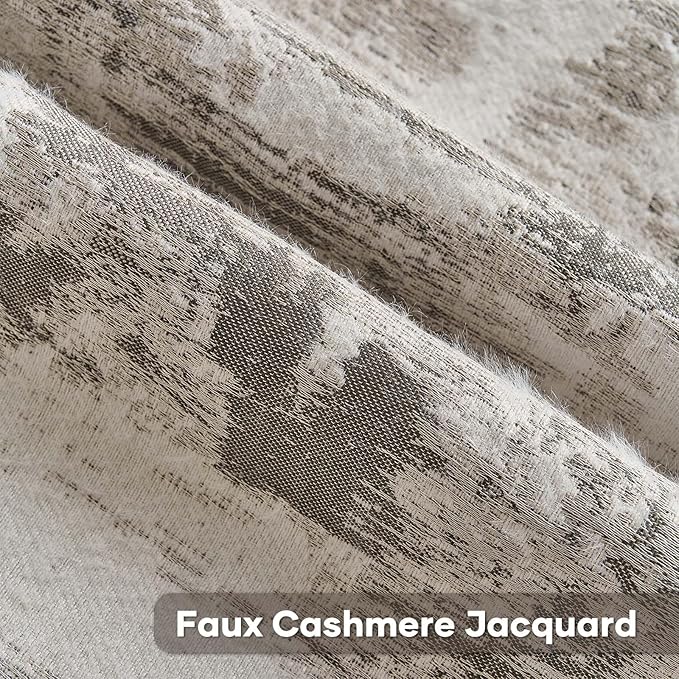 FUTEI Black White Decorative Throw Pillow Covers 18x18 Inch Set of 2,Soft Faux Cashmere Jacquard - Textured & Cozy Cushion Case,Modern Home Decor for Couch Bed Living Room