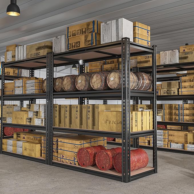 REIBII 40" W Garage Shelving 2000LBS Storage Shelves Adjustable Metal Shelving 4 Tier Metal Shelves Pantry Shelf for Closet Basement Kitchen 40" W x 19.7''D x 60''H