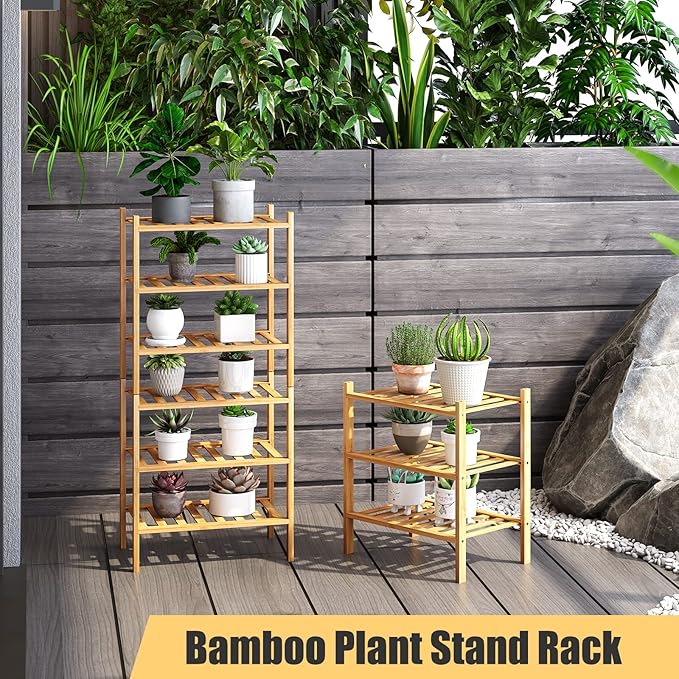 3-Tier Small Shoe Rack for Entryway, Stackable | Heavy Duty | Multi-Function, Bamboo Free Standing Shoe Racks for Bedroom Hallway Closet