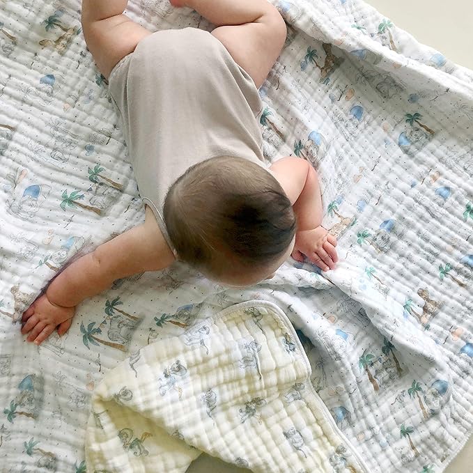aden + anais Essentials Dream Blanket,100% Cotton Muslin Baby Blanket Crib Bedding for Newborn Baby and Toddler, Nursery Blanket for Boys and Girls, Baby Registry and Shower Gift - My Darling Dumbo