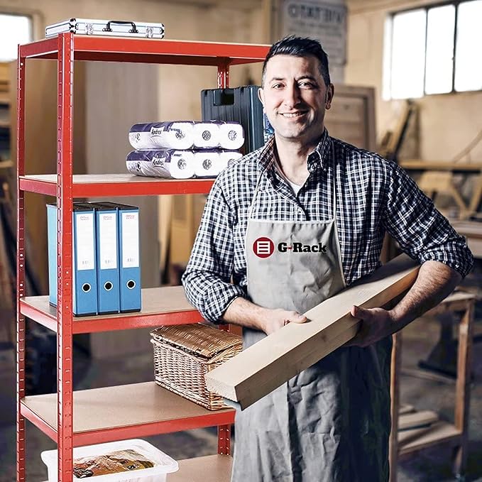 180cm x 120cm x 40cm, Blue 5 Tier (175KG Per Shelf), 875KG Capacity Extra Wide Garage Shed Storage Shelving Unit, 5 Year Warranty