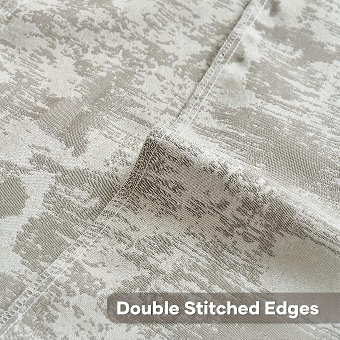 FUTEI Grey White Decorative Throw Pillow Covers 24x24 Inch Set of 2,Soft Faux Cashmere Jacquard - Textured & Cozy Euro Pillow Shams,Modern Home Decor for Couch Bed Living Room