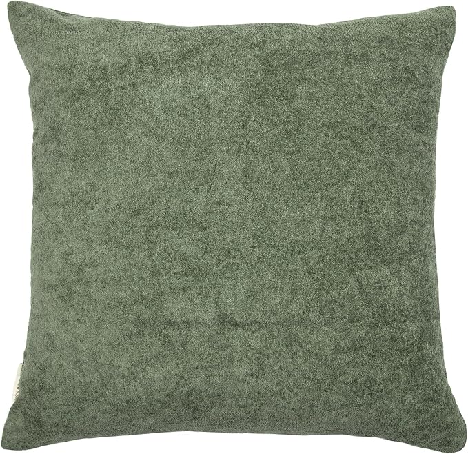 Cute Spotted Dog Christmas Pillow Covers 18x18, Embroidered Throw Pillow Covers Christmas Decorations Holiday Pillows for Home Couch, Green White/Black Velvet Cushion