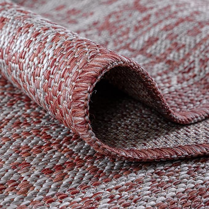 Keen Home Design Terrace Outdoor Round Rug - 5ft Round Washable Indoor/Outdoor Rug for Patio, Kitchen, Balcony, Beach, Garden, Deck and Porch, Size: 5'3" Round