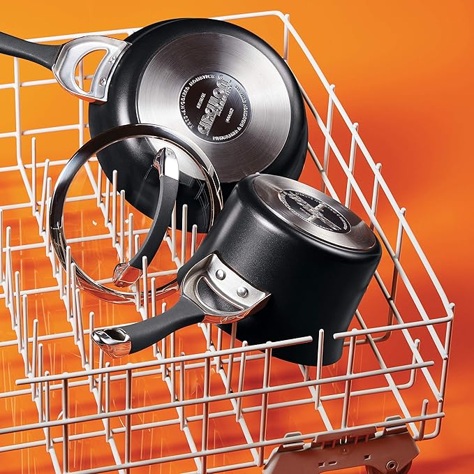 Circulon Symmetry Hard Anodized Nonstick Stir Fry / Wok Pan with Helper Handle - 14 Inch, Black