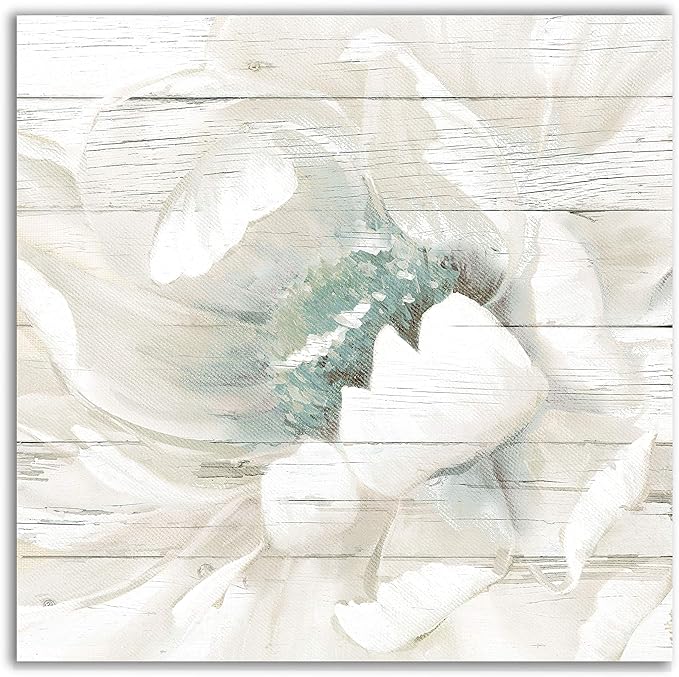 Wexford Home Weathered White II Gallery Wrapped Canvas Wall Art, 16x16,