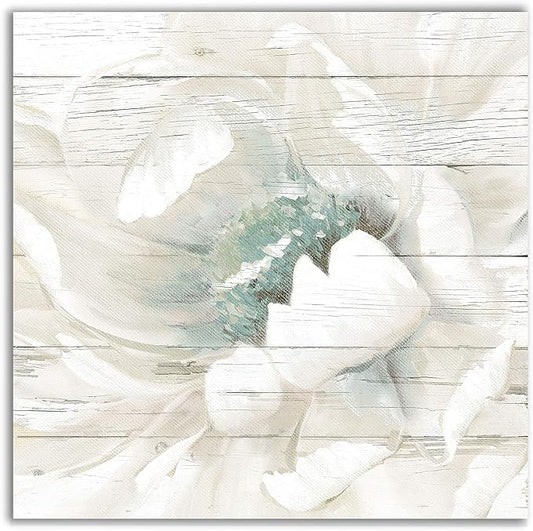 Wexford Home Weathered White II Gallery Wrapped Canvas Wall Art, 16x16,