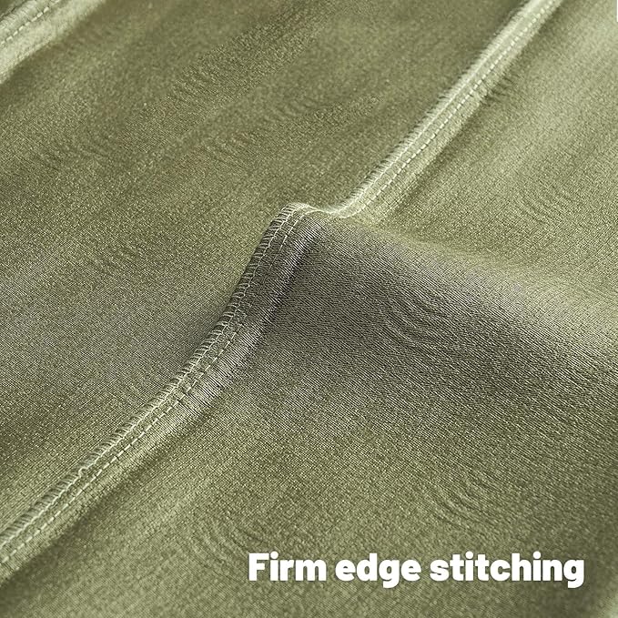 FUTEI Moss Green Chenille Decorative Throw Pillow Covers 26x26 Inch Set of 2,Soft Cozy Striped Geometric Patterns Euro Pillow Sham,Modern Home Decor for Couch Bed Living Room