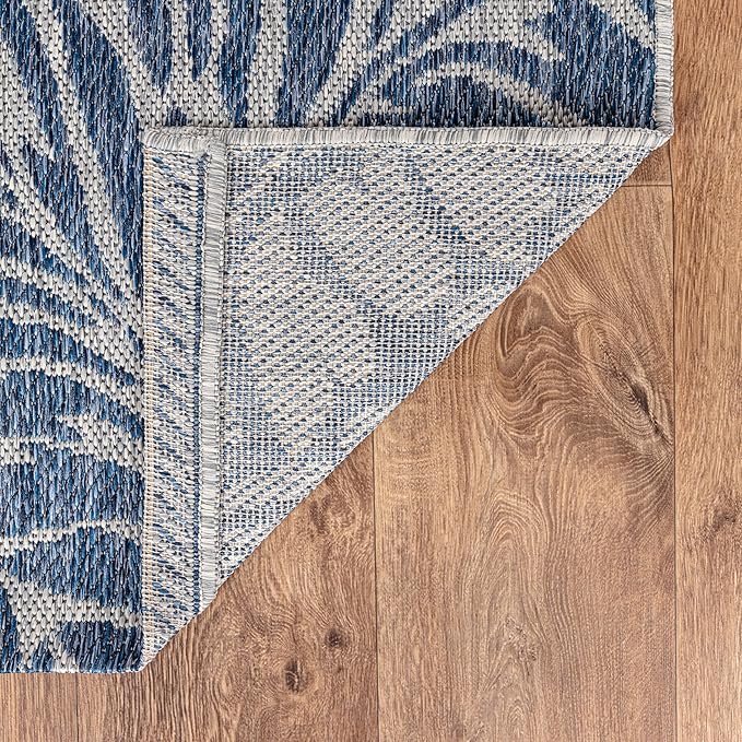 Keen Home Design Terrace Outdoor Round Rug - 5ft Round Washable Indoor/Outdoor Rug for Patio, Kitchen, Balcony, Beach, Garden, Deck and Porch, Size: 5'3" Round