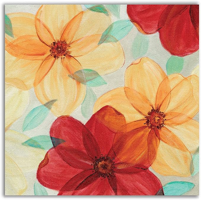 Wexford Home Flash of Spring II Gallery Wrapped Canvas Wall Art, 24x24, Multicolor