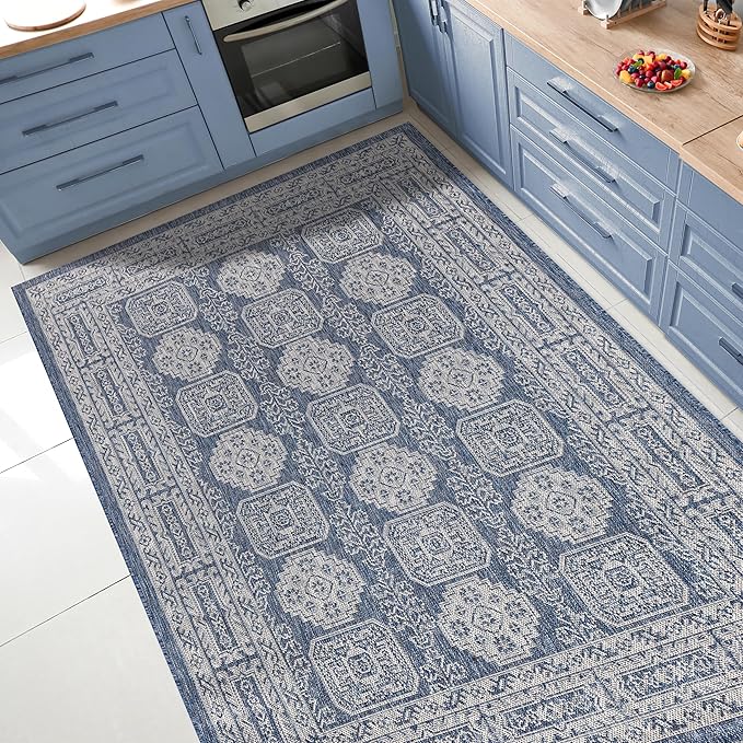 Keen Home Design Terrace Outdoor Area Rug - 9x12 Washable Indoor/Outdoor Rug for Patio, Kitchen, Balcony, Beach, Garden, Deck and Porch, Size: 8'10"x12'