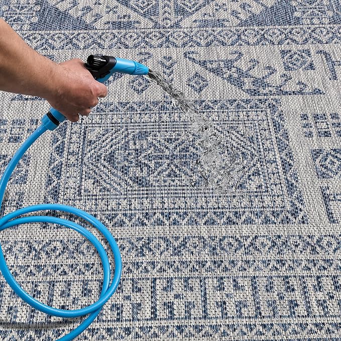 Keen Home Design Terrace Outdoor Area Rug - 12x15 Washable Indoor/Outdoor Rug for Patio, Kitchen, Balcony, Beach, Garden, Deck and Porch, Size: 12'x15'