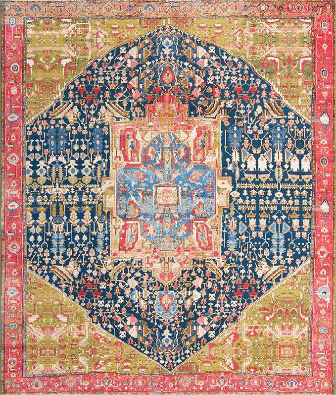 Unique Loom Outdoor Traditional Collection Area Rug - Limon (10' x 12' Rectangle, Multi/ Red)