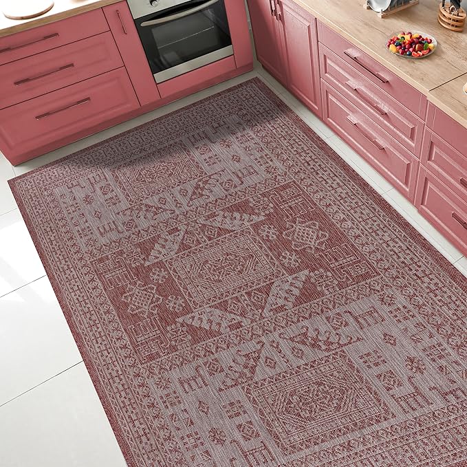 Keen Home Design Terrace Outdoor Area Rug - 12x15 Washable Indoor/Outdoor Rug for Patio, Kitchen, Balcony, Beach, Garden, Deck and Porch, Size: 12'x15'