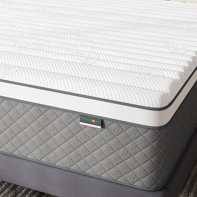 14 Inch Queen Mattress, Cooling-Gel Memory Foam and Pocket Spring Hybrid Mattress, Queen Bed Mattress in a Box, CertiPUR-US Certified, Medium Firm, Queen Size Mattress
