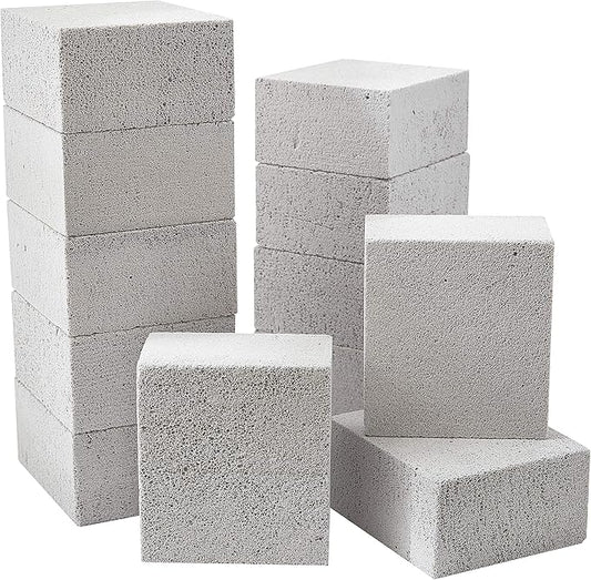 Heavy Duty, Non-Toxic Grey Grill Brick Cleaner 12 Pack. Reusable Chemical Free BBQ Pumice Cleaning Block for Flattops, Grills and Griddles. Non Scratch Grillstone is the Perfect Barbecue Scouring Tool